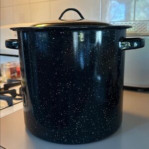 Speckled Black Stock Pot
